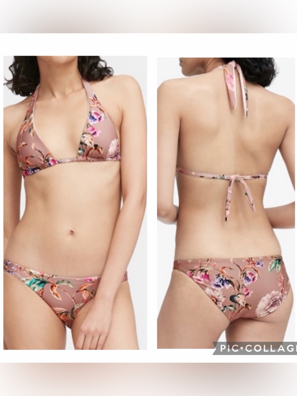 VITAMIN A Talia floral bikini top & Bottom size SMALL